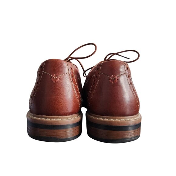 Bostonian Brown Leather Cap Toe Dress Shoes Men's Size 9.5 Preppy Vintage - Picture 3 of 15